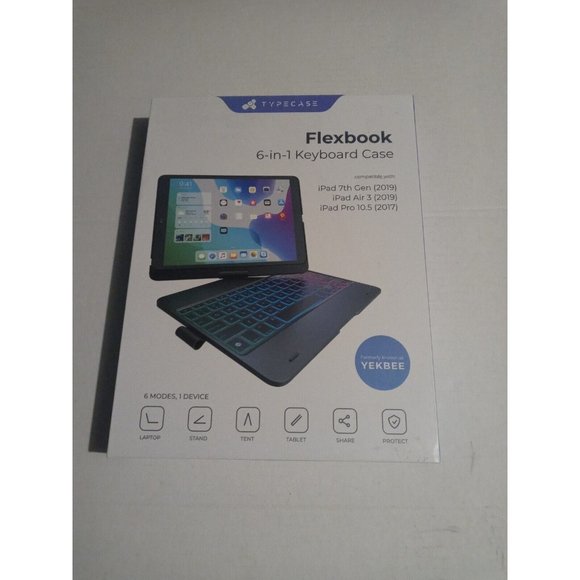 Typecase Flexbook Touch 6-in-1 Keyboard Case for iPad Pro 10.5 (2017) Ocean - Picture 3 of 16